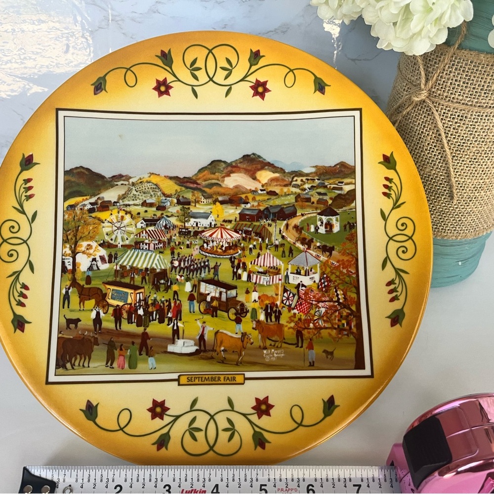 WILL MOSES 'SEPTEMBER FAIR' Plate, Modern Masters, Ltd